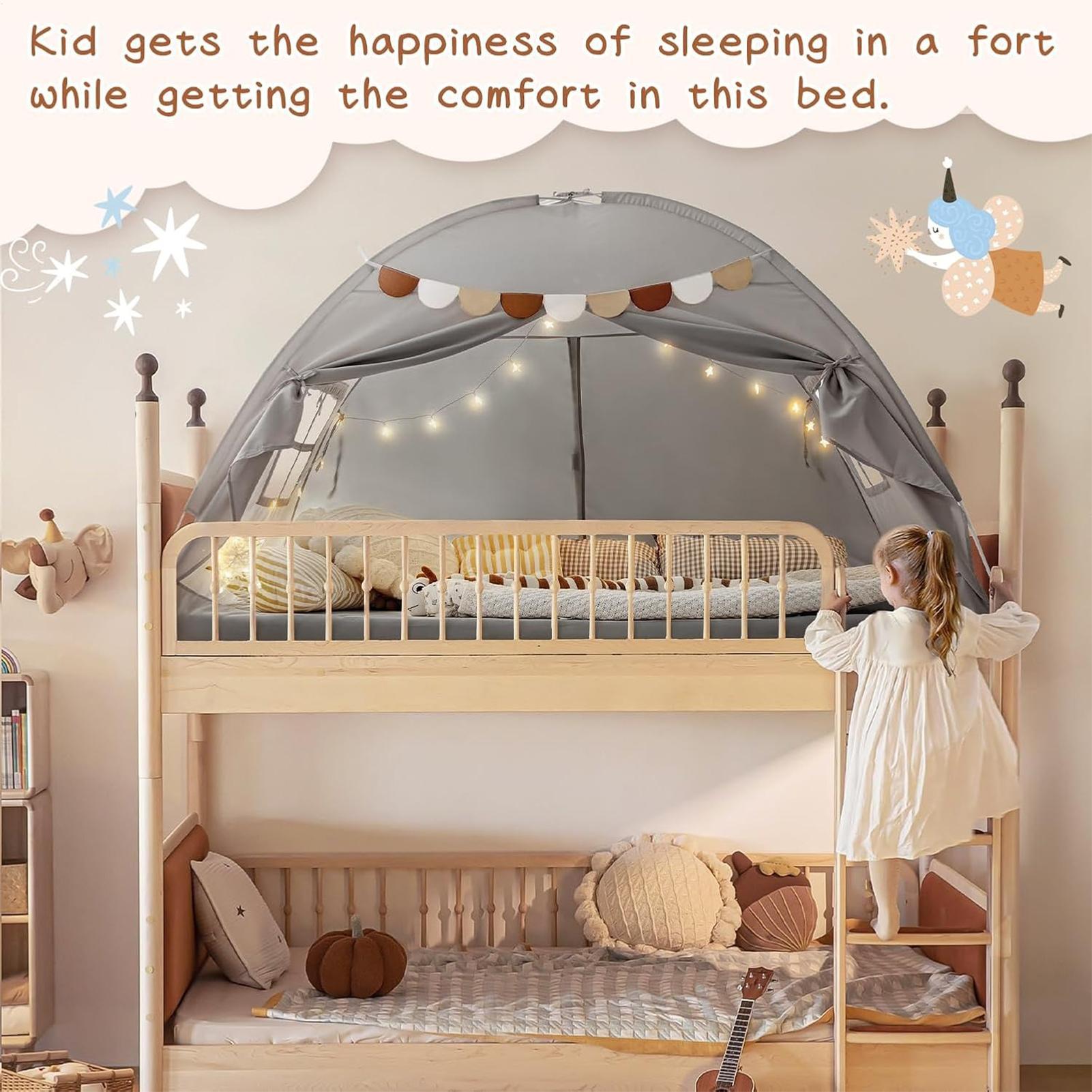 Kids Outdoor Dome - Kinderbedtent Canopy Privacyruimte Ademend Draagbaar Twin