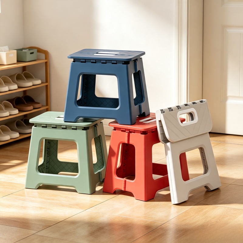 Kids Outdoor Folding Chair - 2026 Nieuwe Verdikte Plastic Opvouwbare Zadelkruk