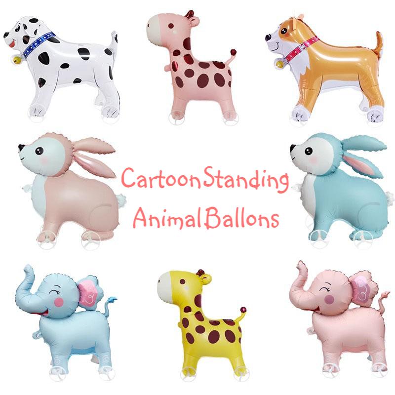 Outdoor Kids In An Indoor World - Cartoon Staande Dierenballonnen met Wielen Kinderspeelgoed