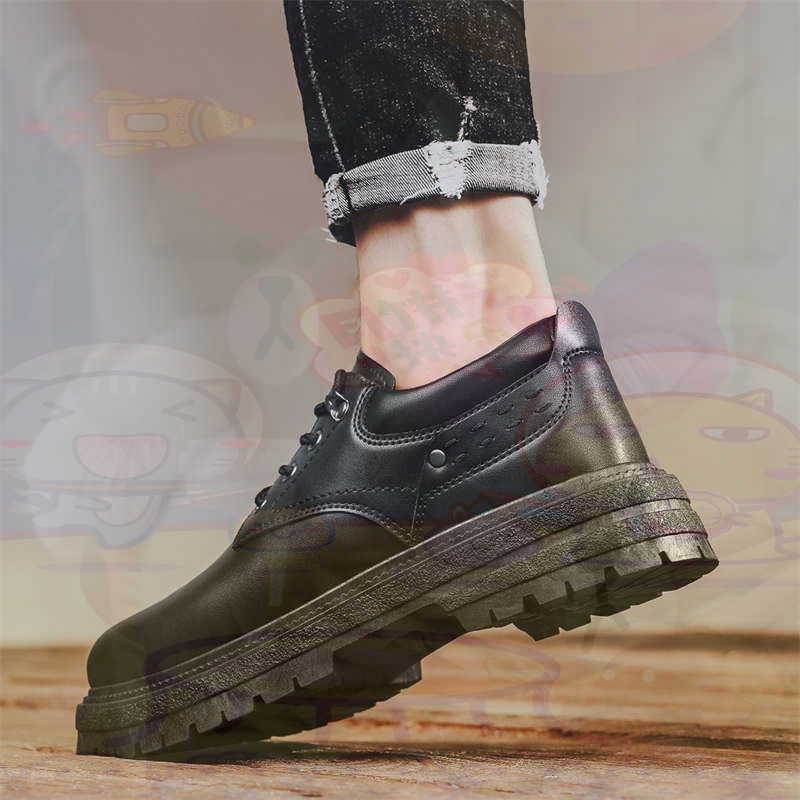 Kids Outdoor Nature Play - Donker natuurlijk leer Mode-sneakers Tennis Herensneakers