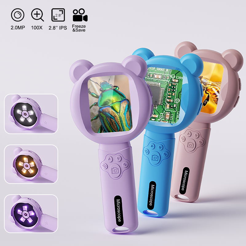 Kids Outdoor Videos - Digitale vergrootglas voor kinderen, 2,8'' scherm,