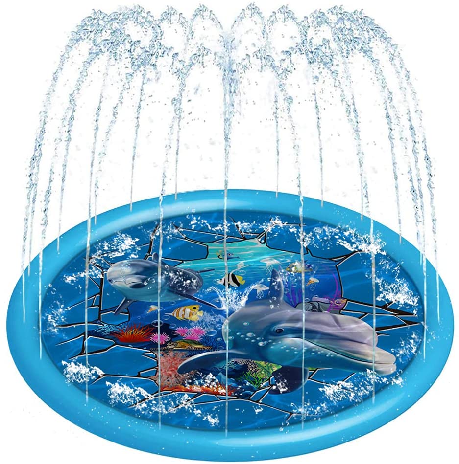 Sprinkler Splash Pad - Opblaasbaar spetterbad voor kinderen, buitenwatersproeier speelmat,
