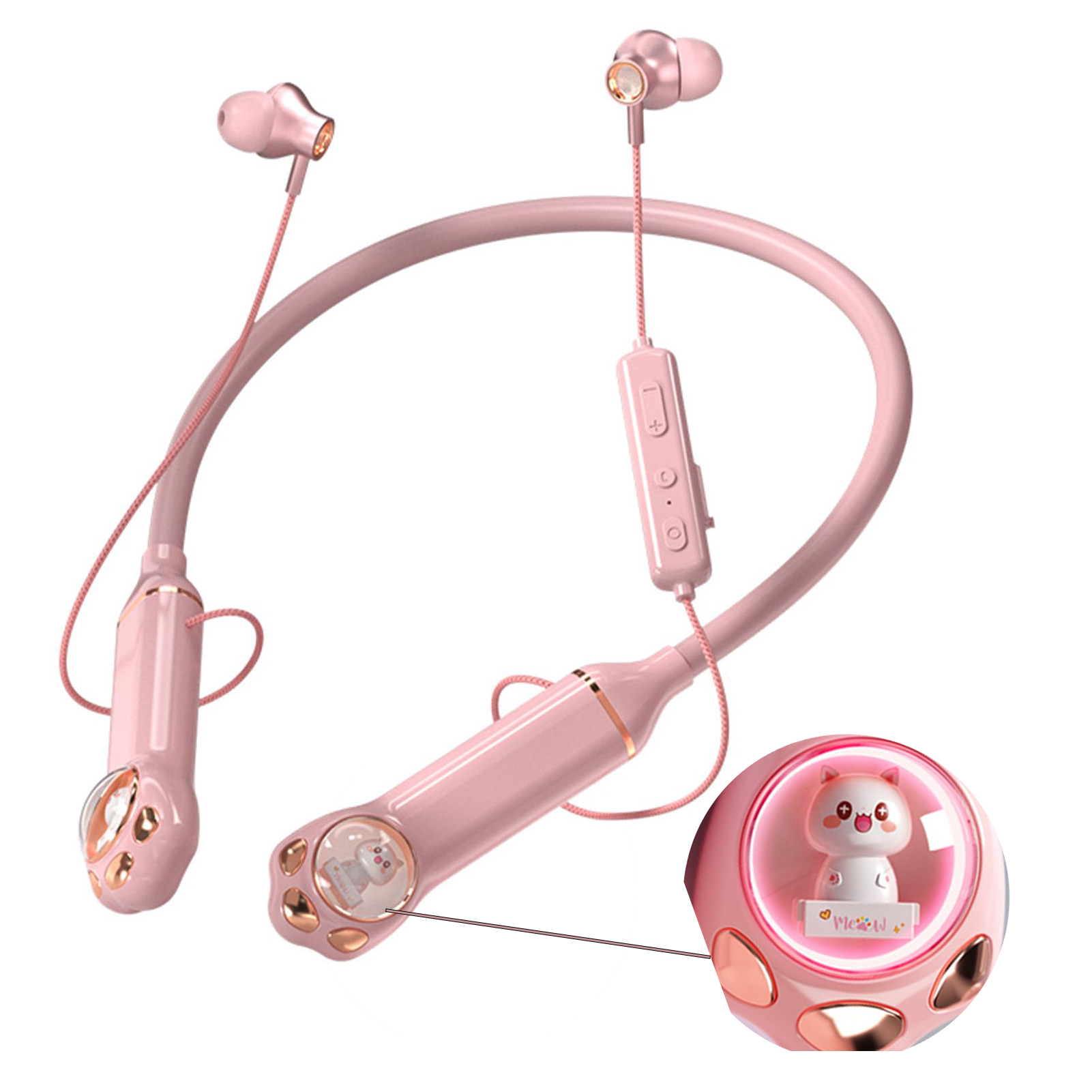 Kids Outdoor Videos - Schattige Kat Draadloze Koptelefoon Kawaii Cartoon