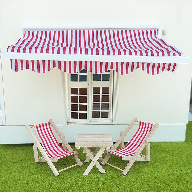 Play Kids Outdoor - 1/12 Poppenhuis Simulatie Luifel Model Poppenhuis