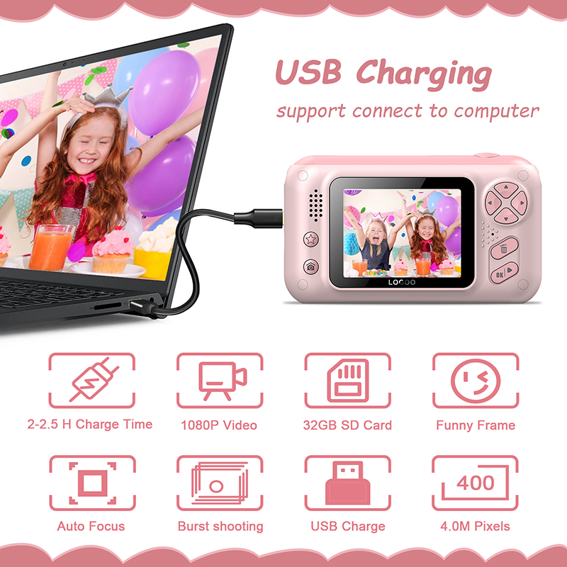 Roze camera voor kinderen, dig - Kids Outdoor Videos recensie en prijs
