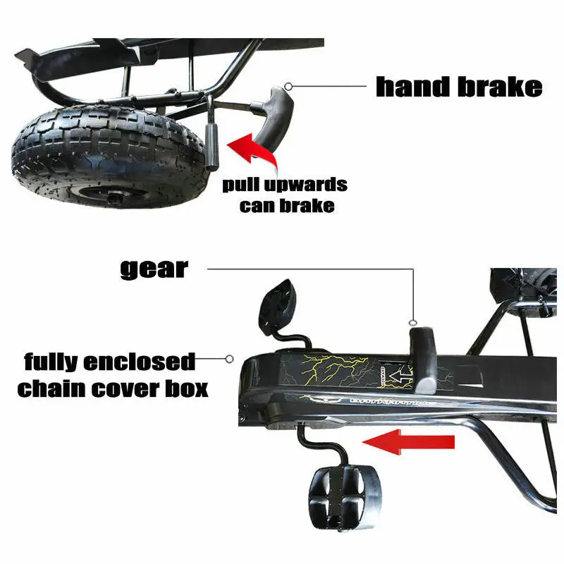 4-wielige opblaasbare kinderau - Go Kart Pedal Kids recensie en prijs