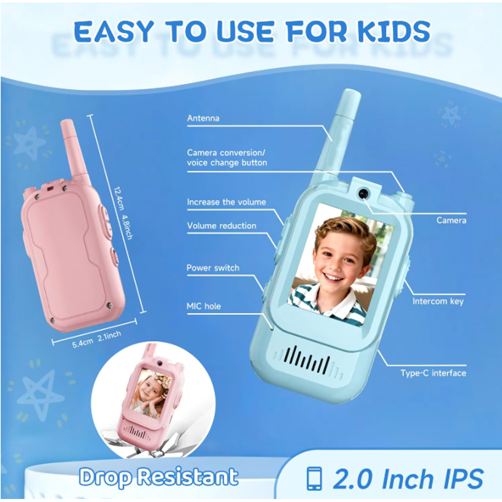 2PCS Video Walkie Talkies Mini - Kids Outdoor Videos recensie en prijs
