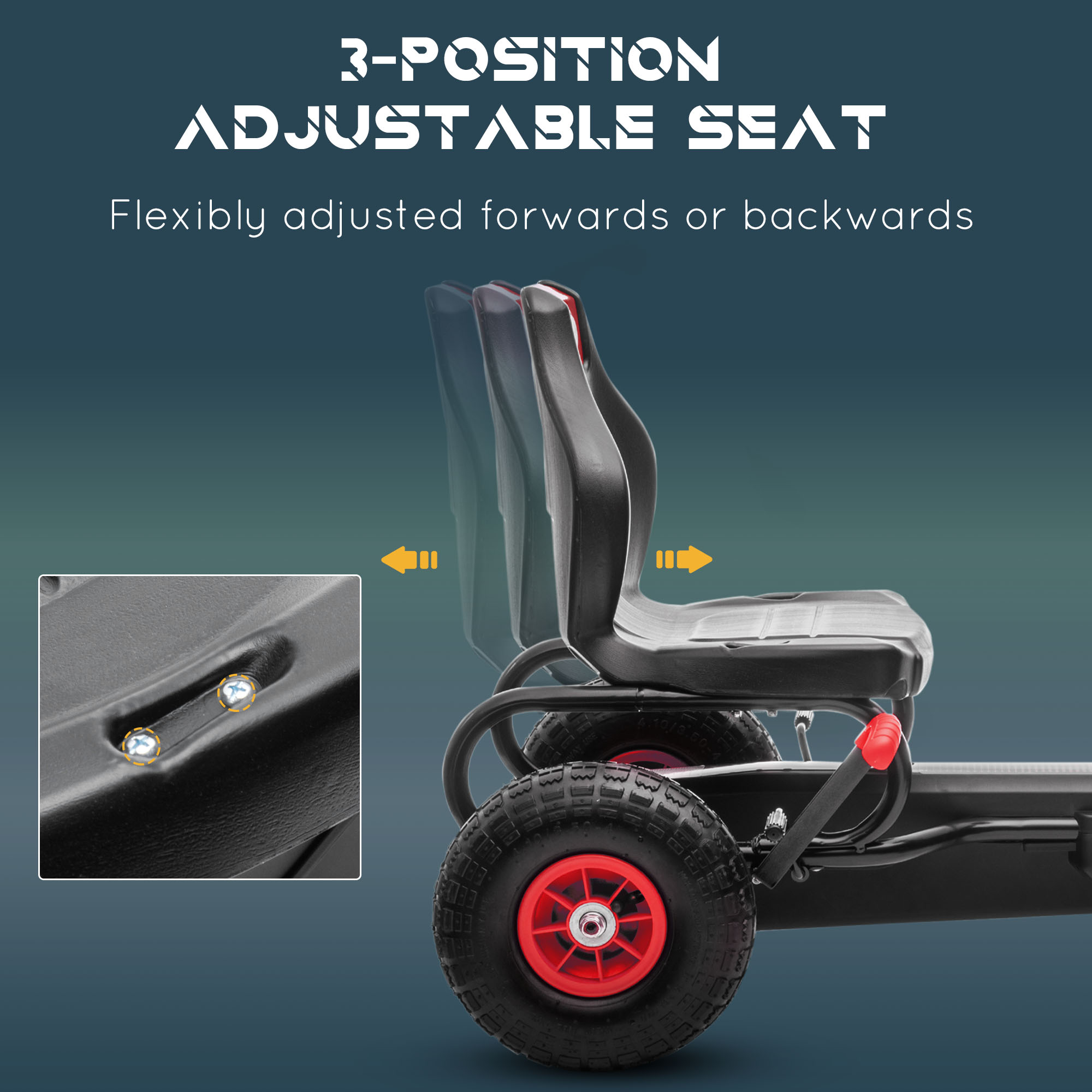 Kinderpedaal-gokart met ergono - Go Kart Pedal Kids recensie en prijs