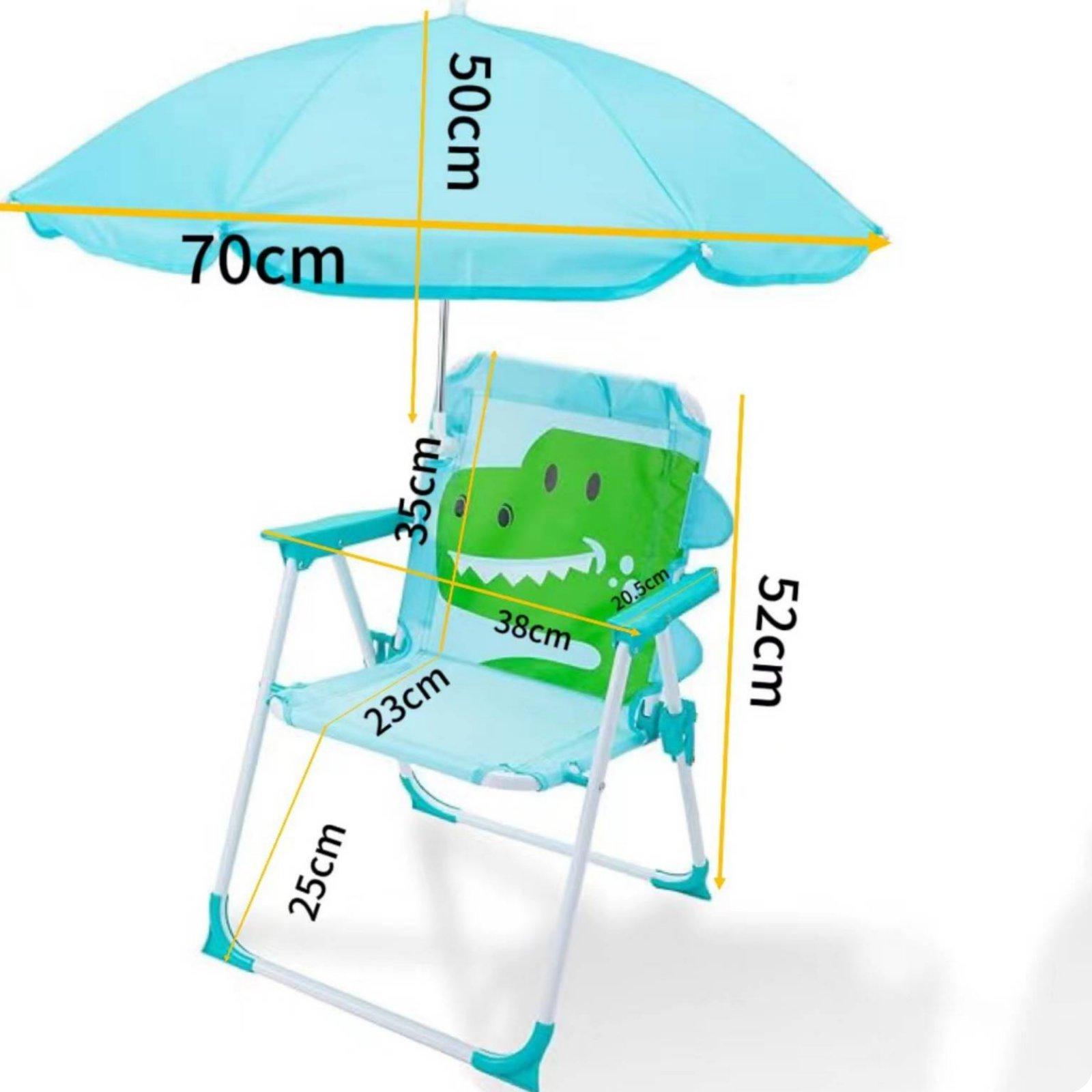 Kinderstrandstoel met parasol, - Kids Outdoor Folding Chair recensie en prijs