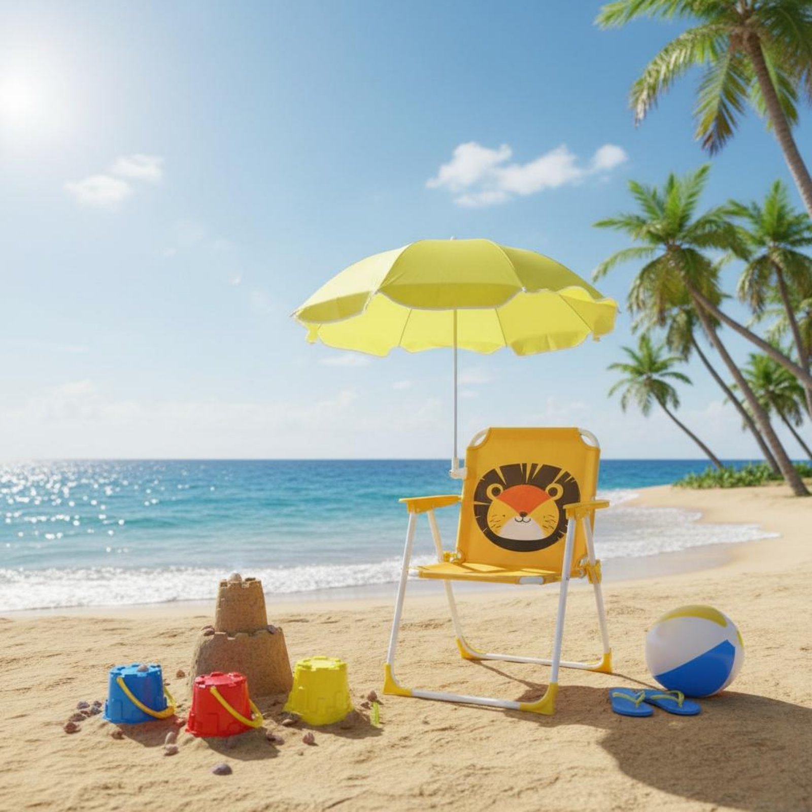 Kinderstrandstoel met parasol, - Kids Outdoor Folding Chair recensie en prijs