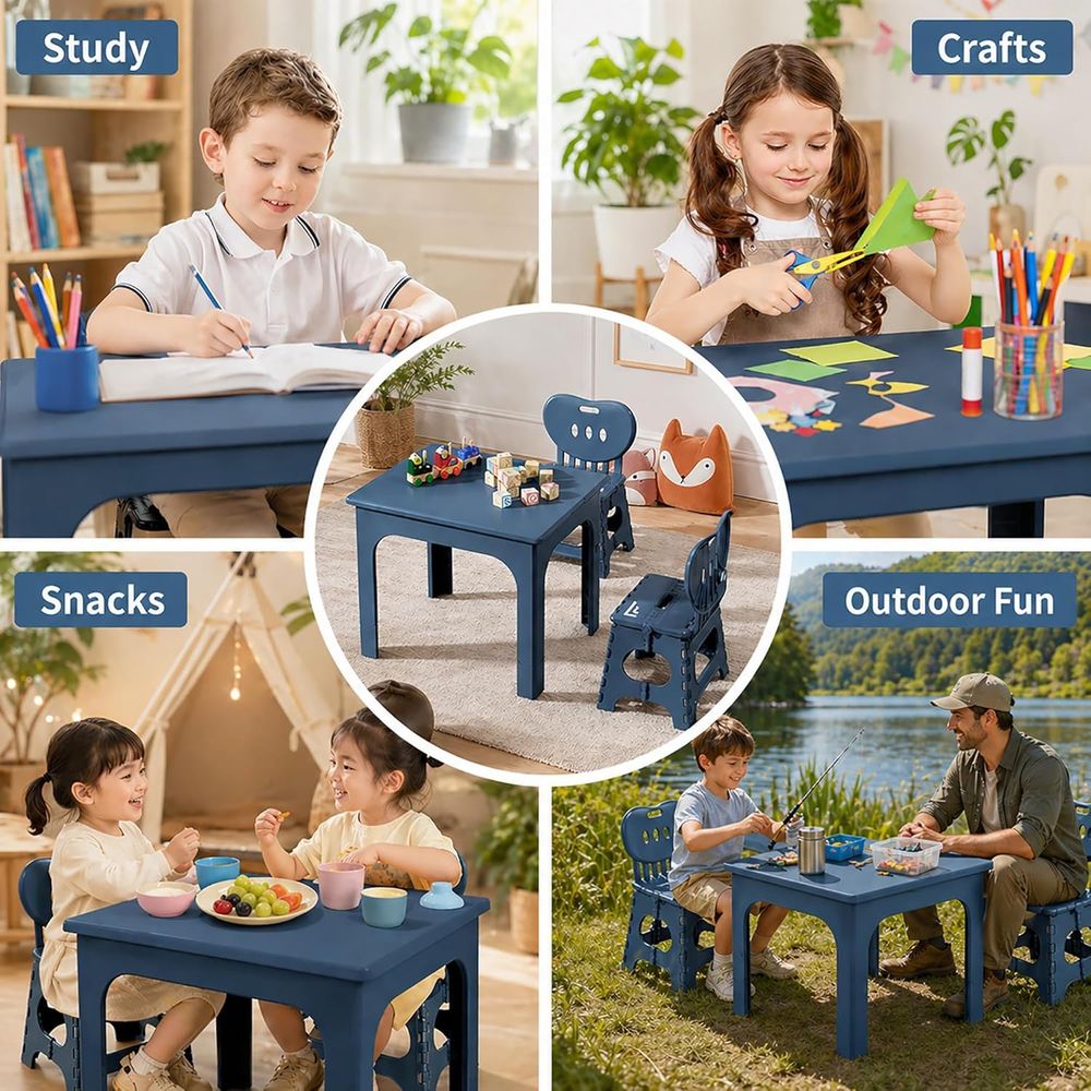 Opvouwbare tafel- en stoelense - Kids Outdoor Table recensie en prijs