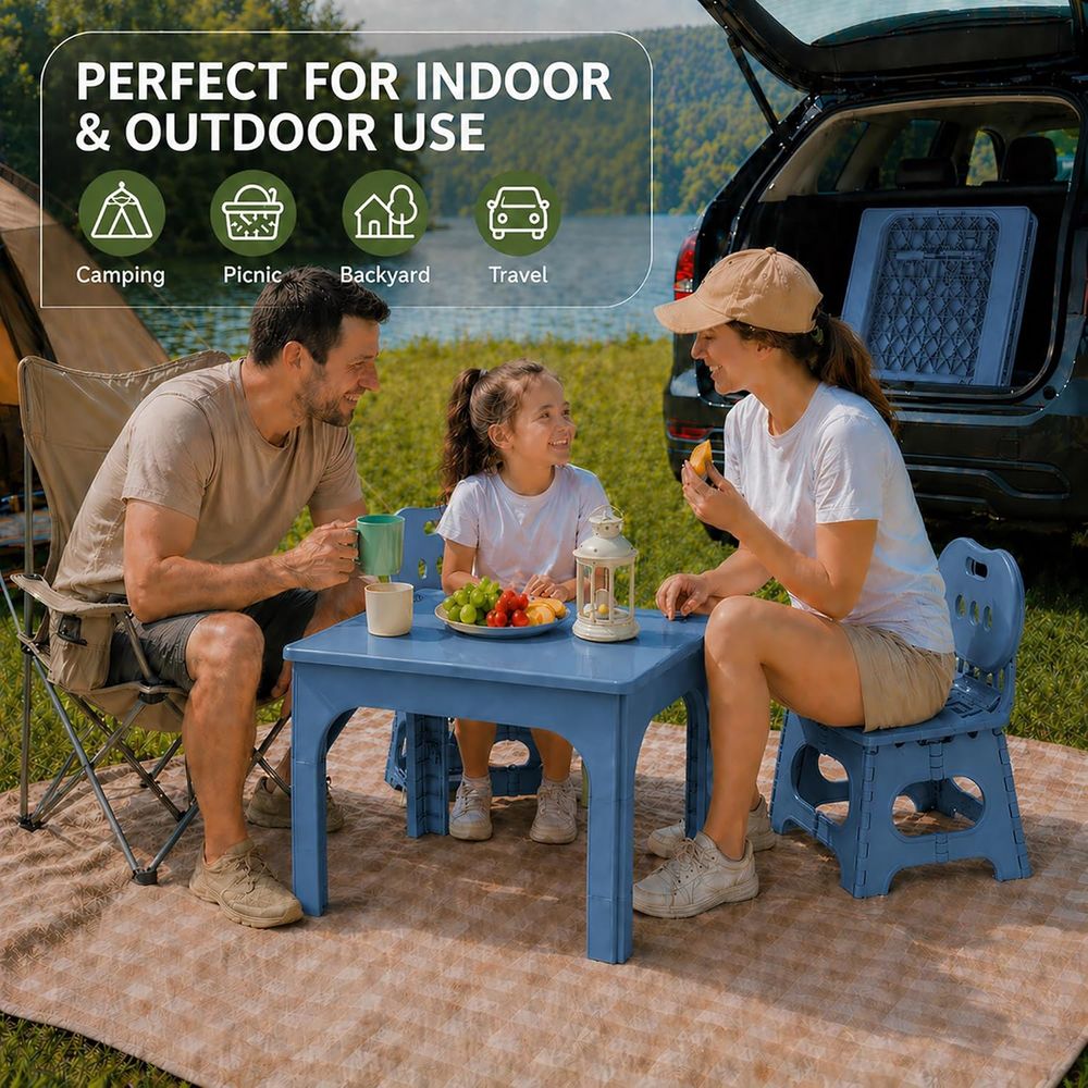 Opvouwbare tafel- en stoelense - Kids Outdoor Table recensie en prijs
