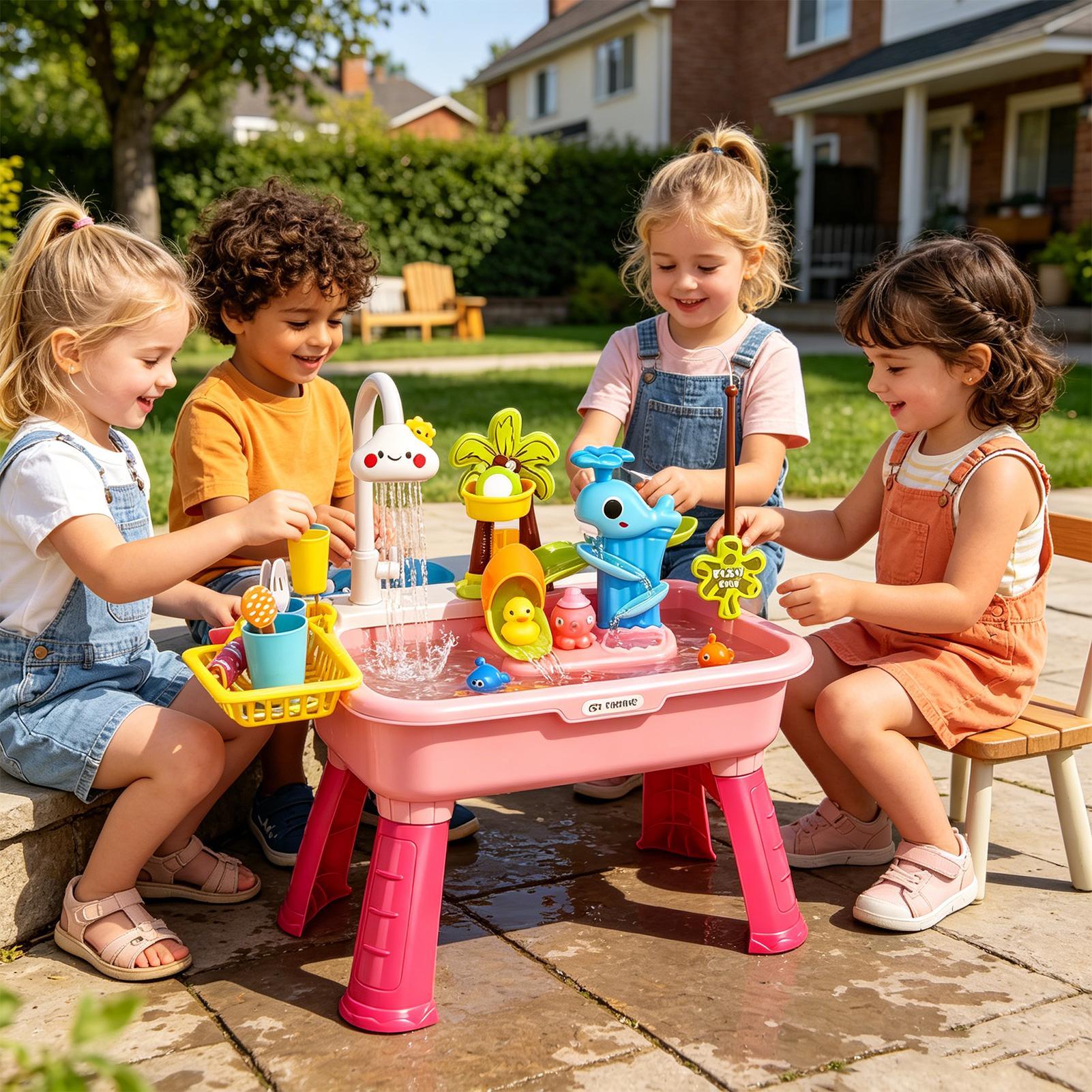 Elektrische speelgootsteen voo - Kids Outdoor Table recensie en prijs