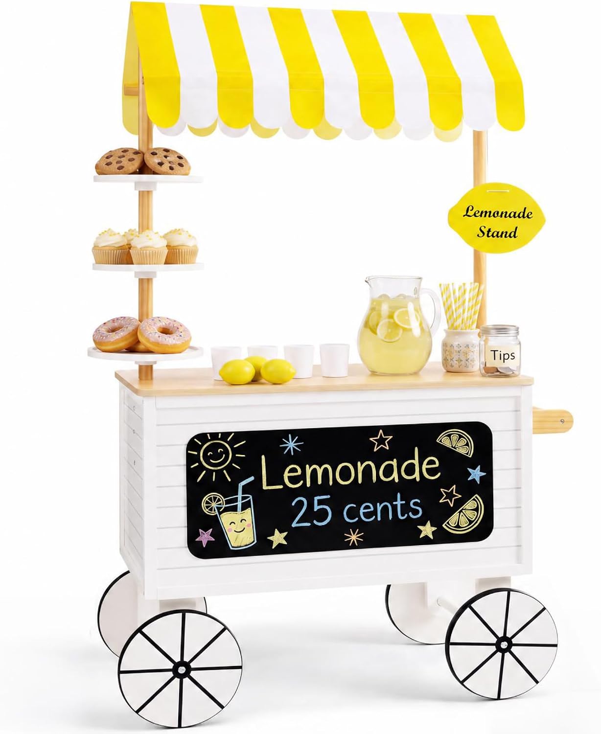 Citroenstand met luifel, krijt - Kids Outdoor Chalkboard recensie en prijs
